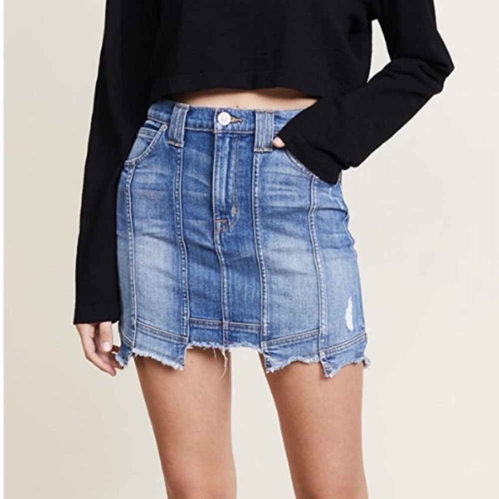 Hudson Jeans Weekender Denim Step Hem Mini Skirt